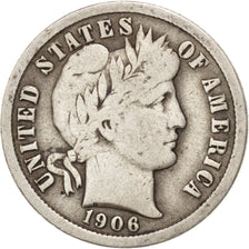 Coin, United States, Barber Dime, Dime, 1906, U.S. Mint, Philadelphia