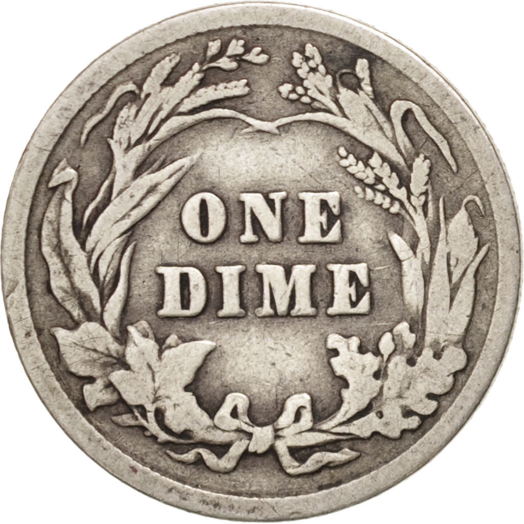 Coin, United States, Barber Dime, Dime, 1906, U.S. Mint, Philadelphia