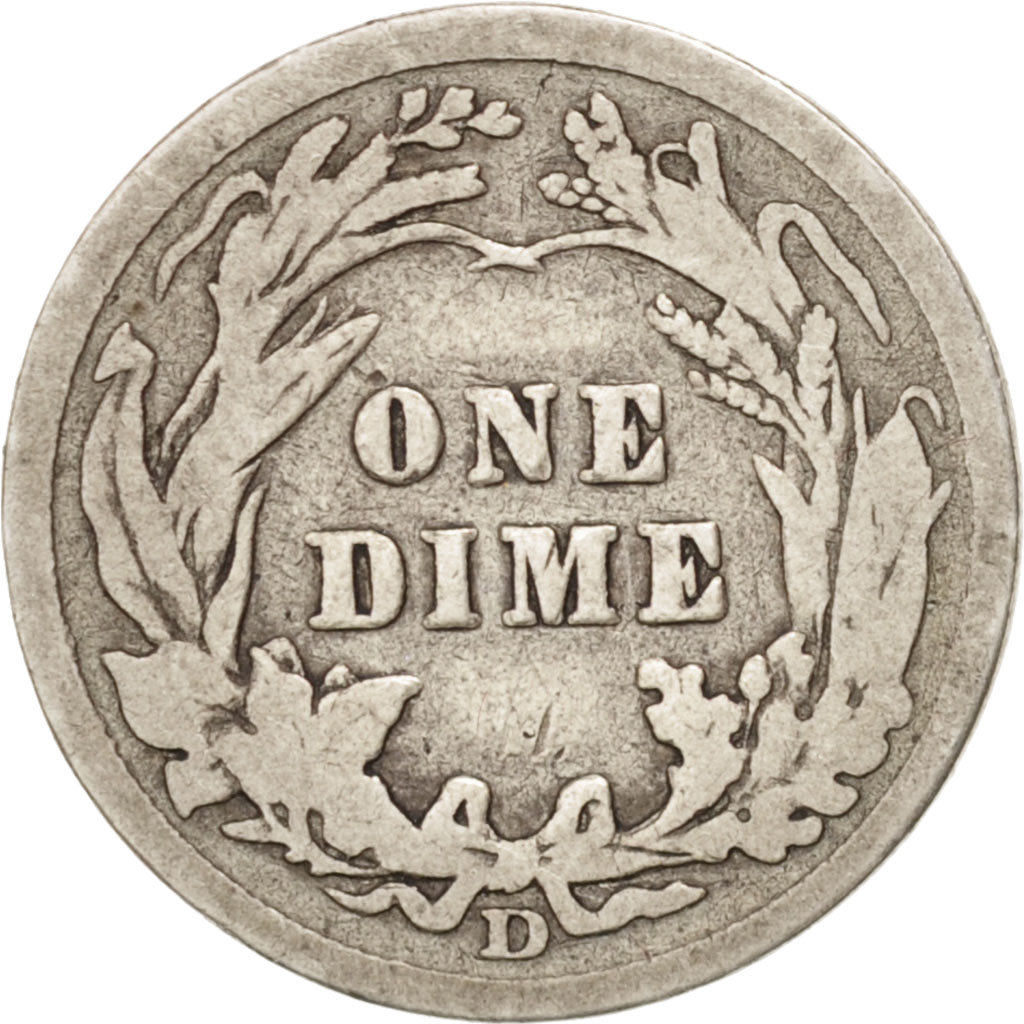 United States, Barber Dime, Dime, 1908, U.S. Mint, Denver, F(12-15), Silver