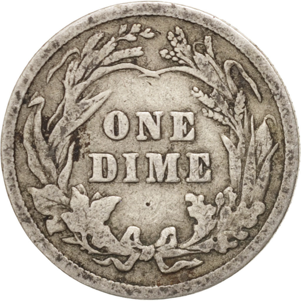 États-Unis, Barber Dime, Dime, 1909, U.S. Mint, Philadelphia, TB+, Argent
