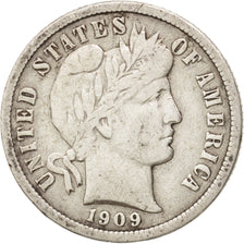 United States, Barber Dime, Dime, 1909, U.S. Mint, Philadelphia, EF(40-45)