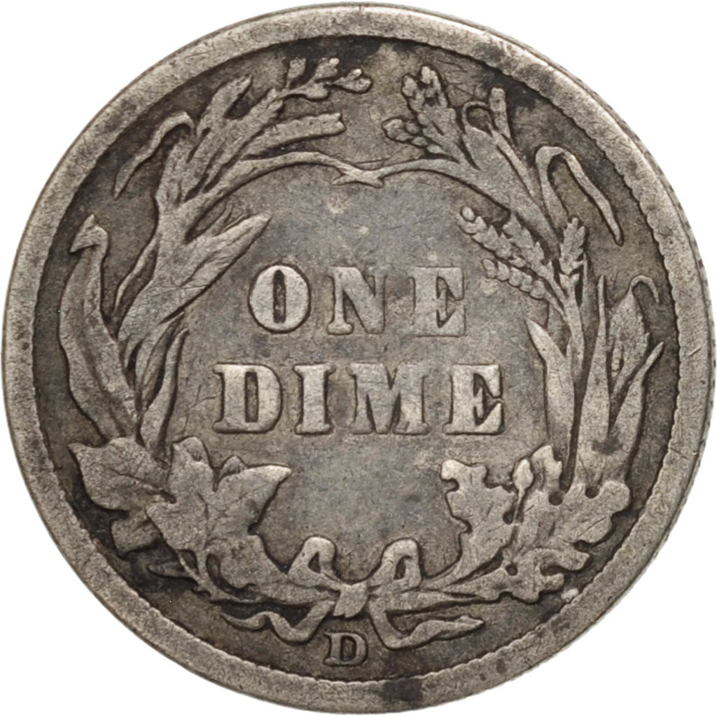 United States, Barber Dime, Dime, 1911, U.S. Mint, Denver, VF(30-35), Silver
