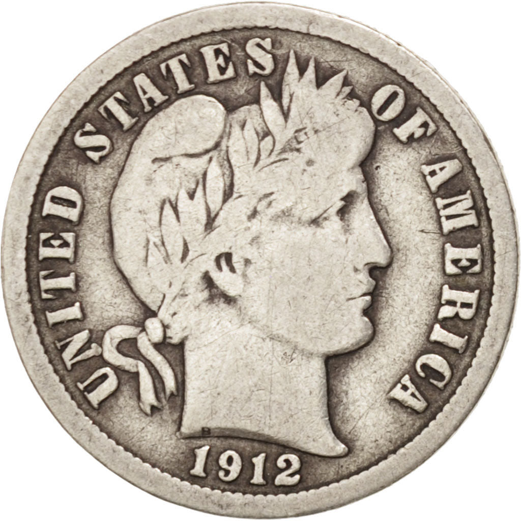 Münze, Vereinigte Staaten, Barber Dime, Dime, 1912, U.S. Mint, Philadelphia, S