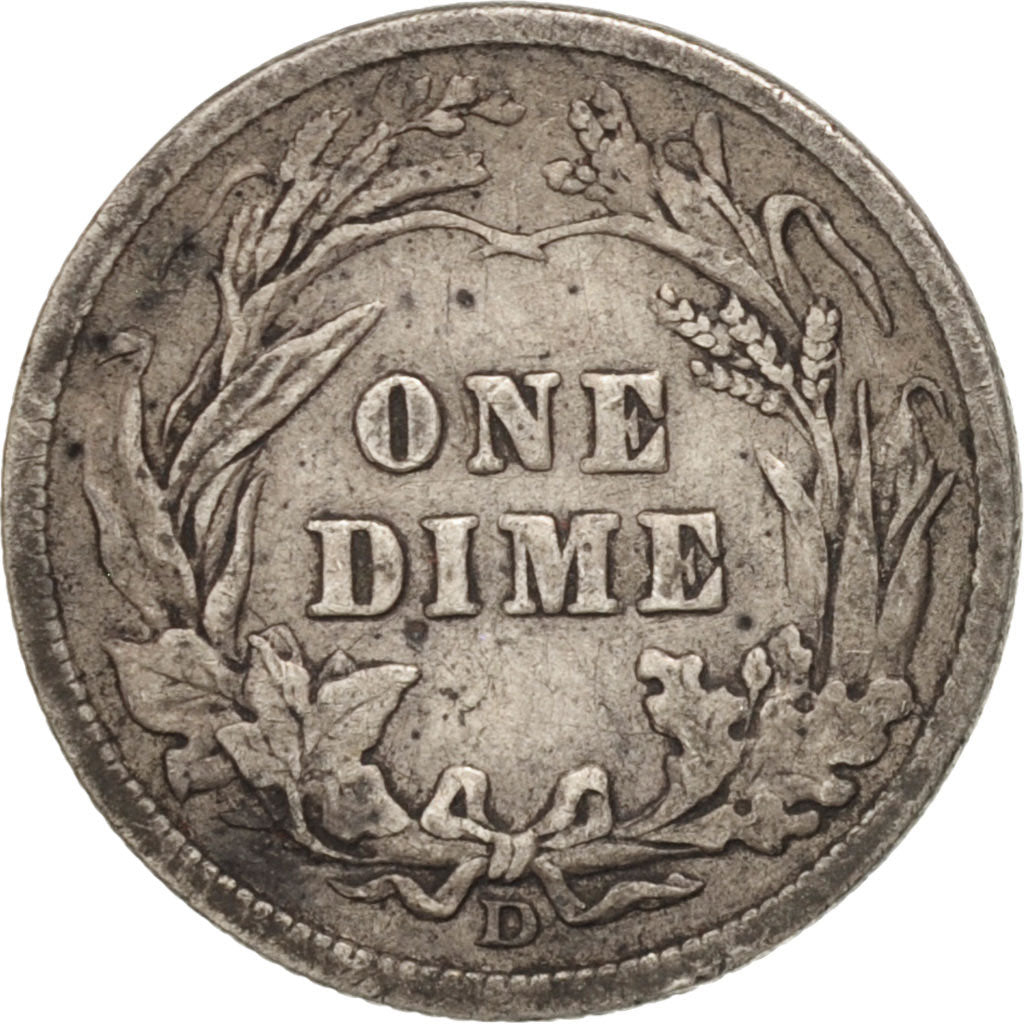 United States, Barber Dime, Dime, 1912, U.S. Mint, Denver, VF(30-35), Silver