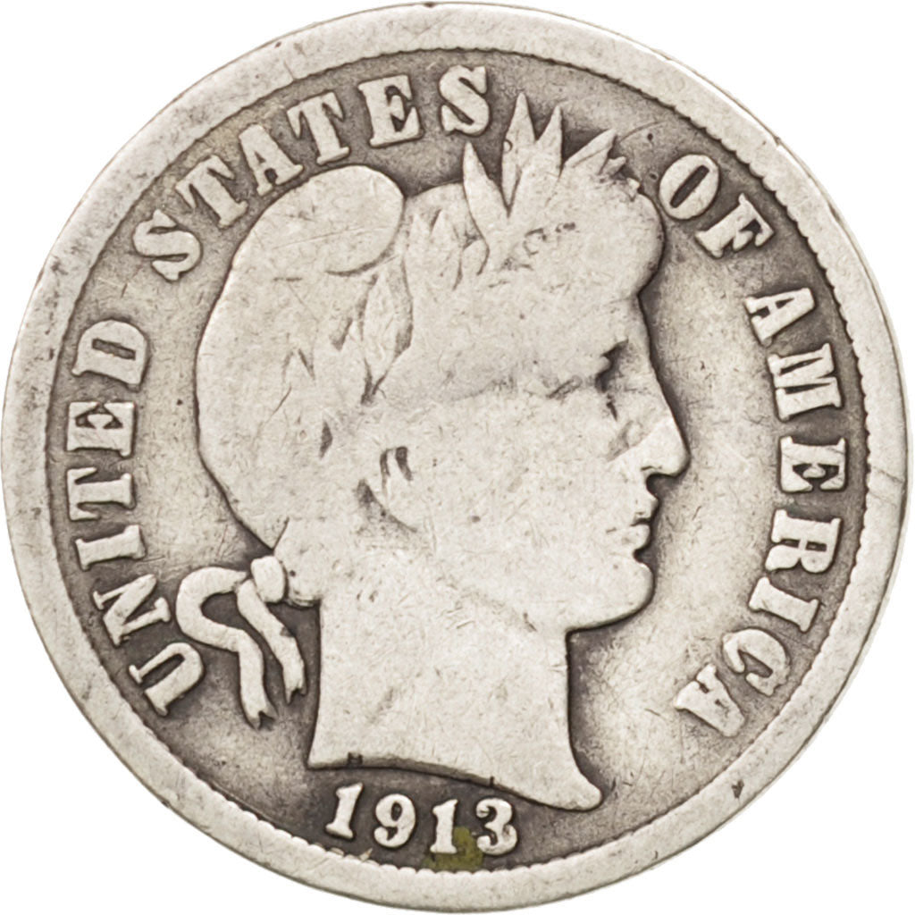 Moneta, Stati Uniti, Barber Dime, Dime, 1913, U.S. Mint, Philadelphia, MB