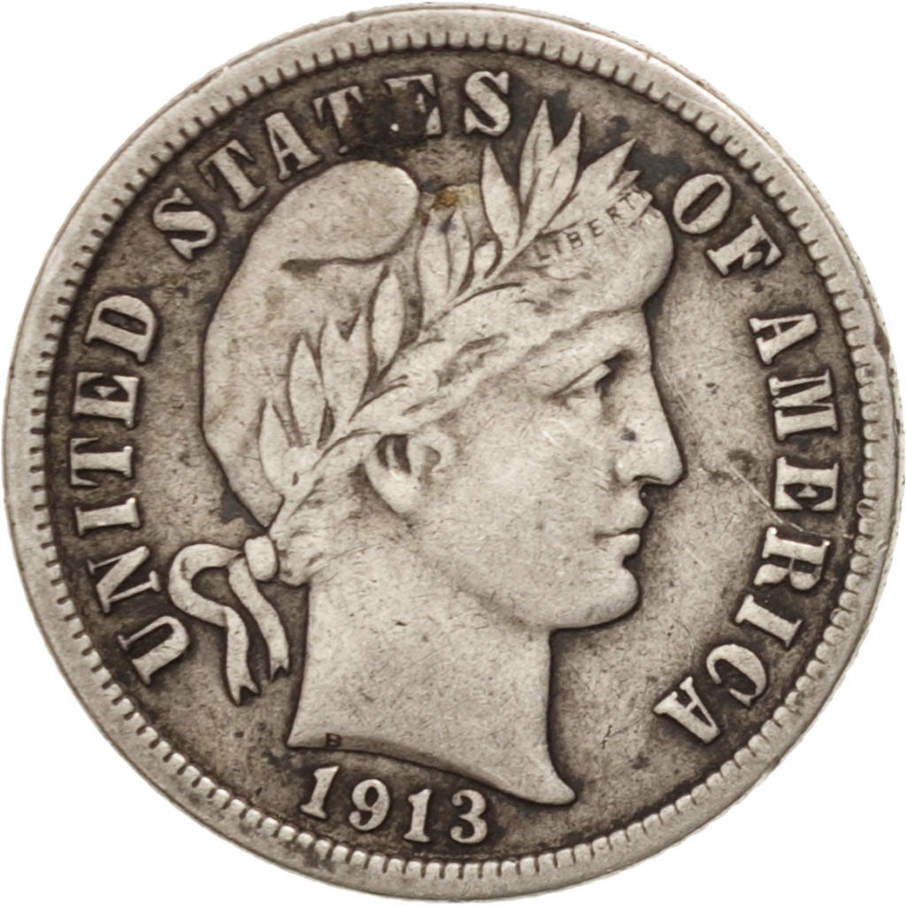 United States, Barber Dime, Dime, 1913, U.S. Mint, Philadelphia, EF(40-45)