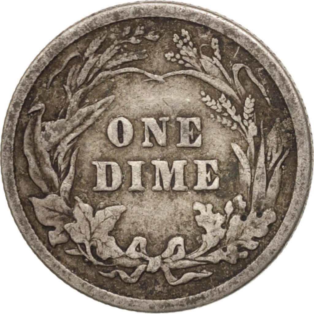 Moneta, Stati Uniti, Barber Dime, Dime, 1914, U.S. Mint, Philadelphia, MB+
