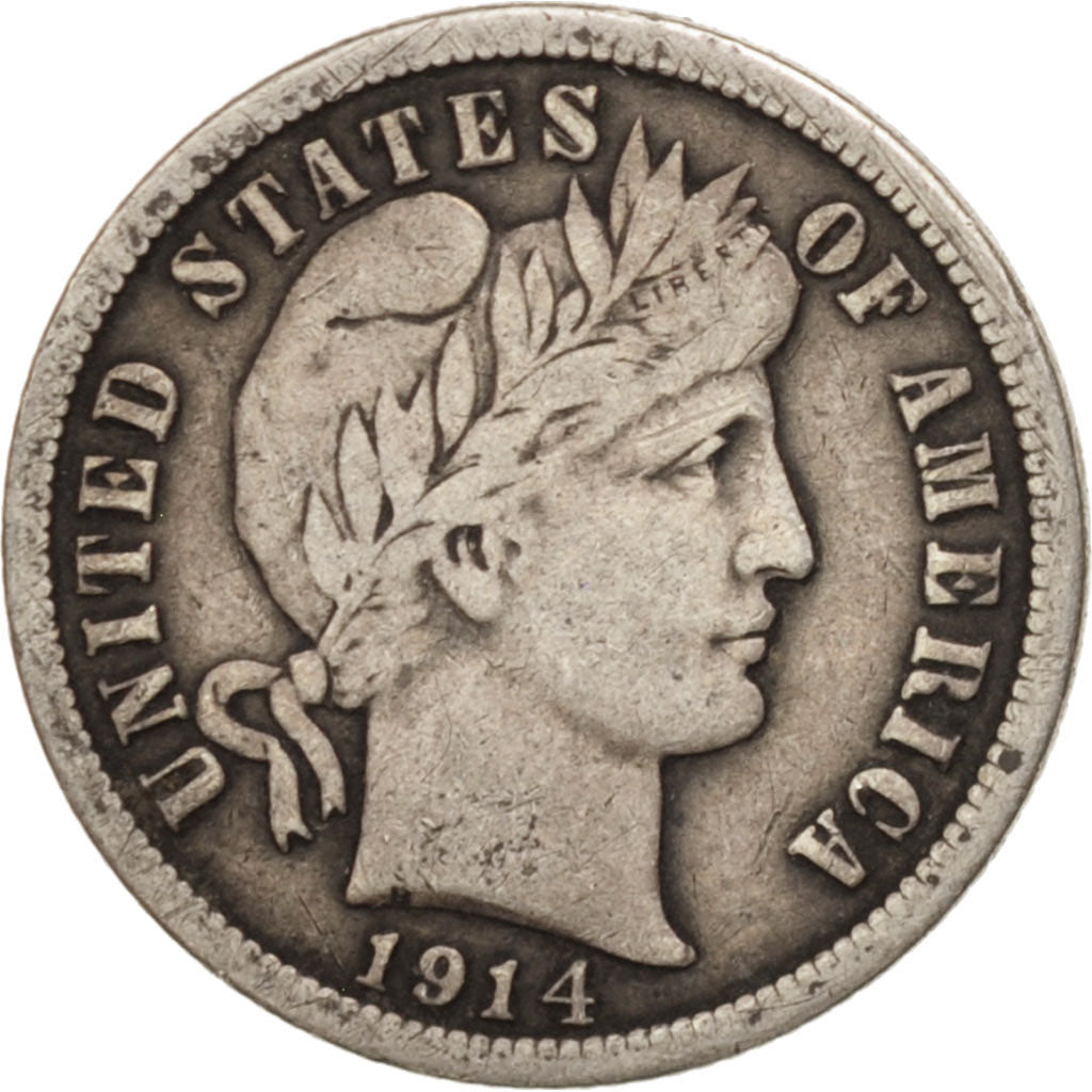 Münze, Vereinigte Staaten, Barber Dime, Dime, 1914, U.S. Mint, Philadelphia