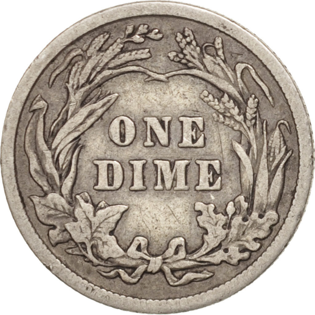 Monnaie, États-Unis, Barber Dime, Dime, 1914, U.S. Mint, Philadelphie, TTB