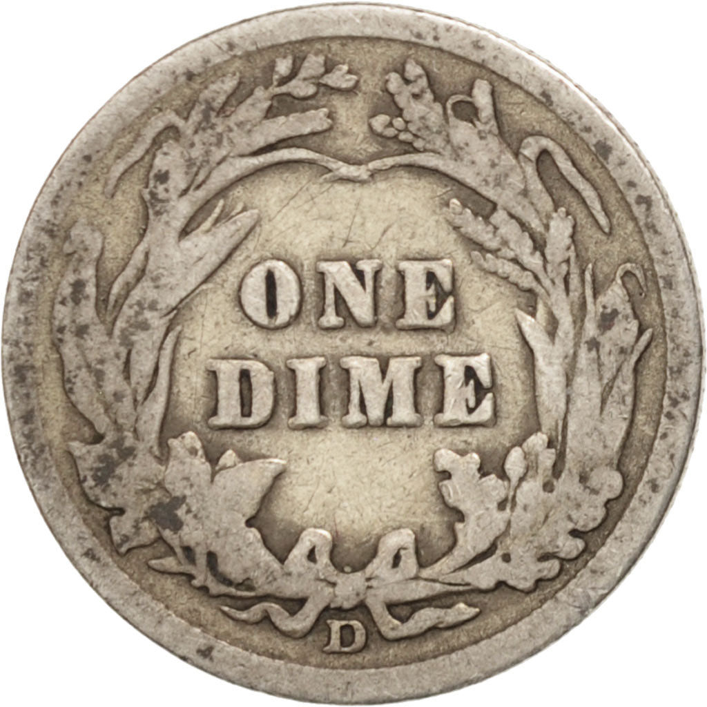 United States, Barber Dime, Dime, 1914, U.S. Mint, Denver, F(12-15), Silver