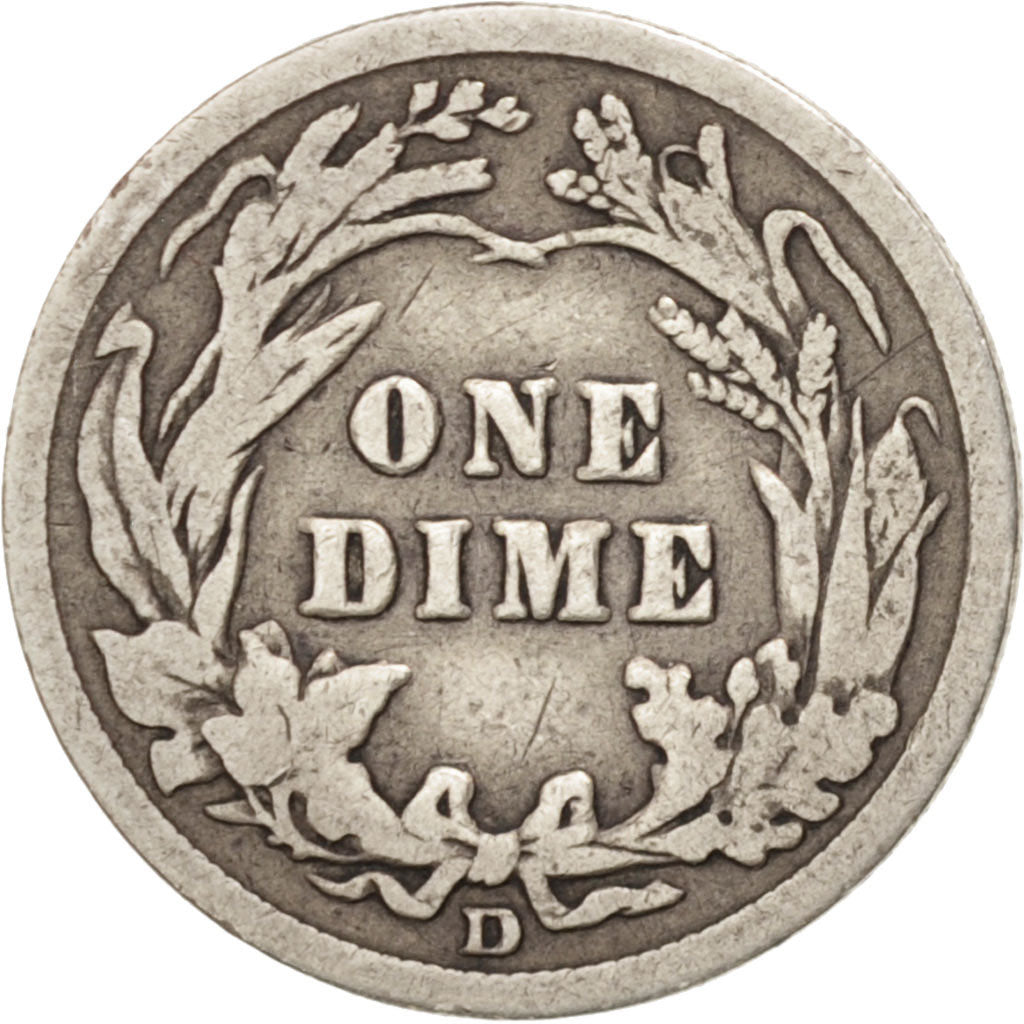 United States, Barber Dime, Dime, 1914, U.S. Mint, Denver, VF(20-25), Silver