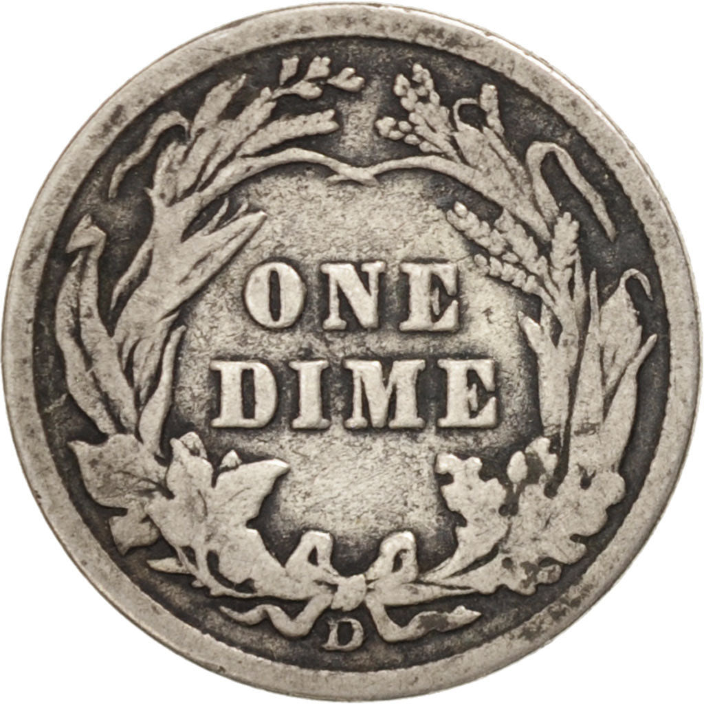 United States, Barber Dime, Dime, 1914, U.S. Mint, Denver, VF(20-25), Silver