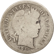 United States, Barber Dime, Dime, 1914, U.S. Mint, San Francisco, VG(8-10)