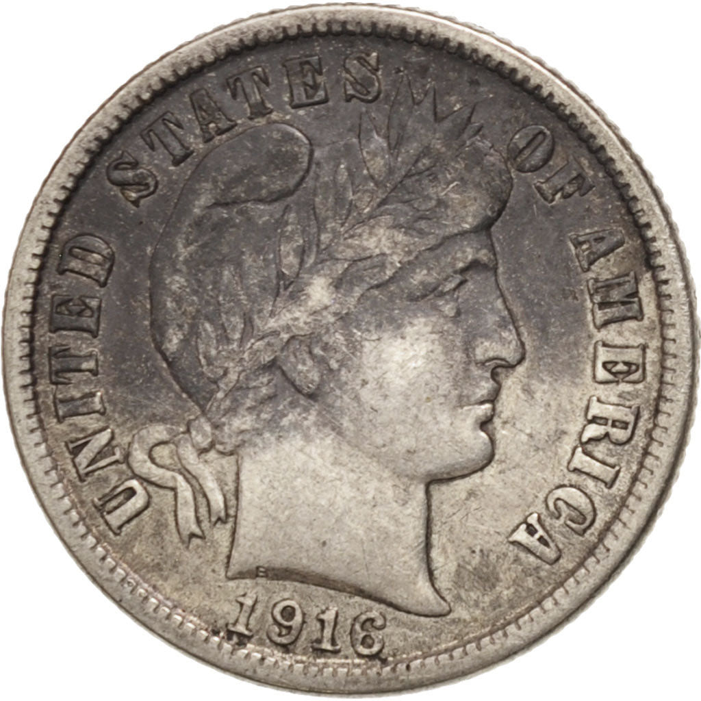 Moneta, Stati Uniti, Barber Dime, Dime, 1916, U.S. Mint, Philadelphia, BB