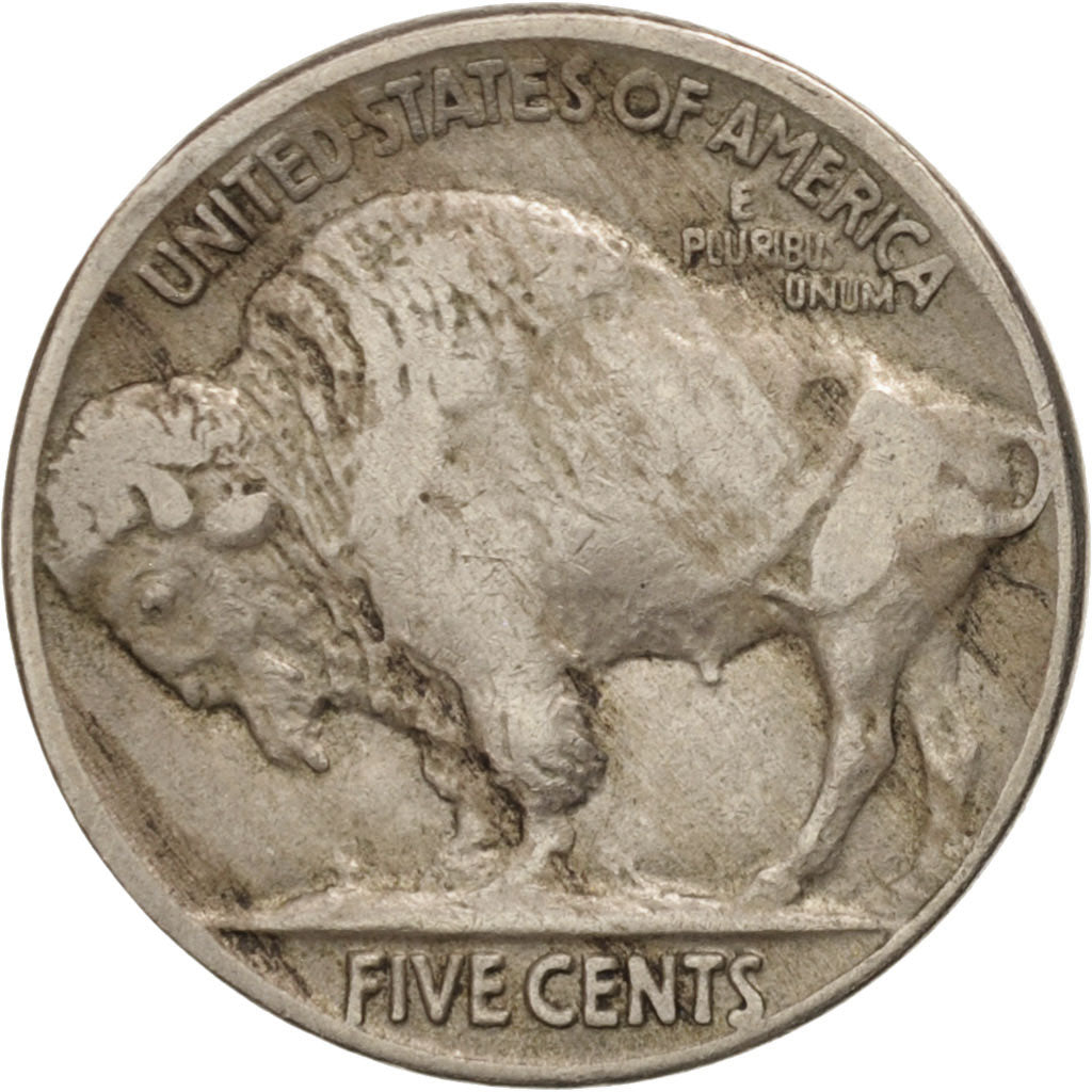 Stati Uniti, Buffalo Nickel, 5 Cents, 1920, U.S. Mint, Philadelphia, MB+, Ram...