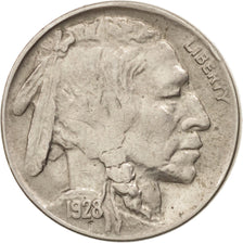 United States, Buffalo Nickel, 5 Cents, 1928, U.S. Mint, Philadelphia