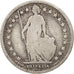 Moneda, Suiza, Franc, 1877, Bern, BC+, Plata, KM:24
