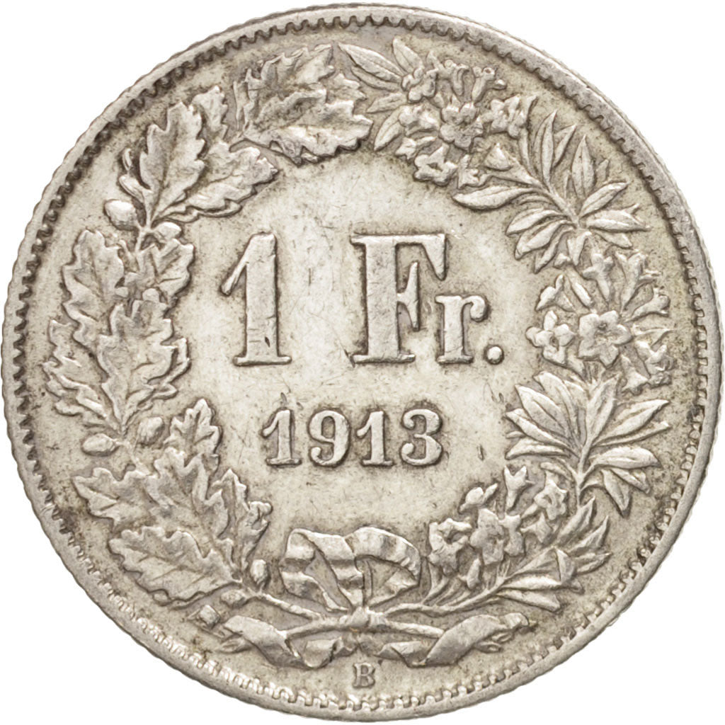Switzerland, Franc, 1913, Bern, EF(40-45), Silver, KM:24