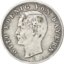 Coin, German States, BAVARIA, Otto, 2 Mark, 1906, Munich, EF(40-45), Silver