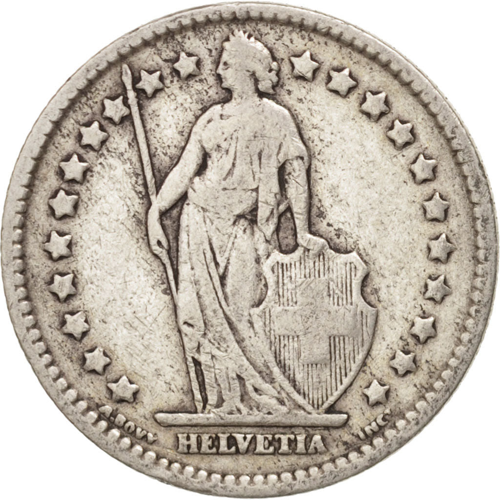 Svizzera, Franc, 1913, Bern, MB, Argento, KM:24