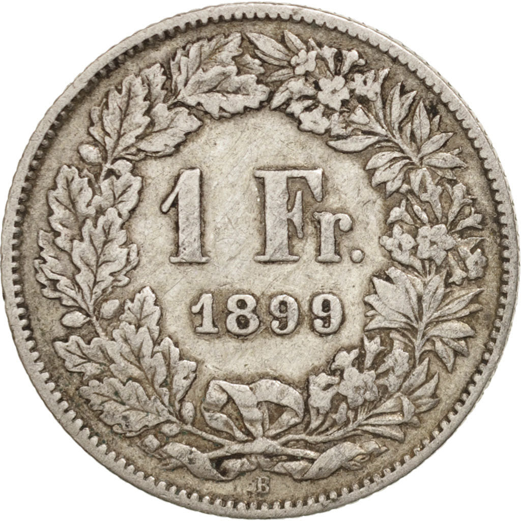 Switzerland, Franc, 1899, Bern, VF(20-25), Silver, KM:24