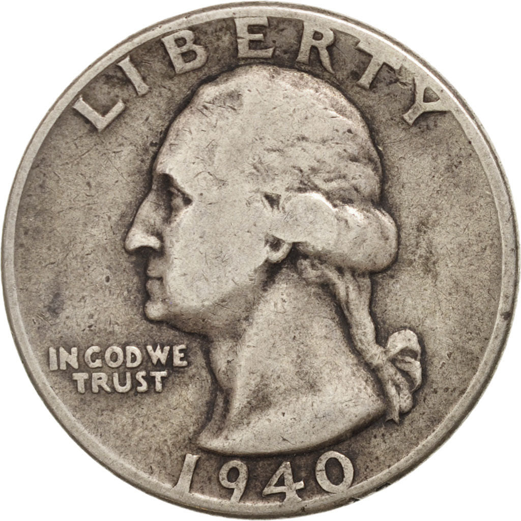 Stati Uniti, Washington Quarter, Quarter, 1940, U.S. Mint, Philadelphia, MB,...