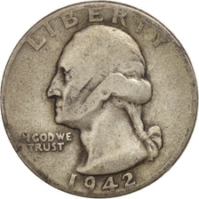 Coin, United States, Washington Quarter, Quarter, 1942, U.S. Mint, Philadelphia