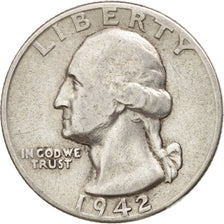 Coin, United States, Washington Quarter, Quarter, 1942, U.S. Mint, Philadelphia