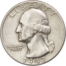Coin, United States, Washington Quarter, Quarter, 1942, U.S. Mint, Philadelphia