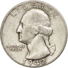 Coin, United States, Washington Quarter, Quarter, 1942, U.S. Mint, Philadelphia