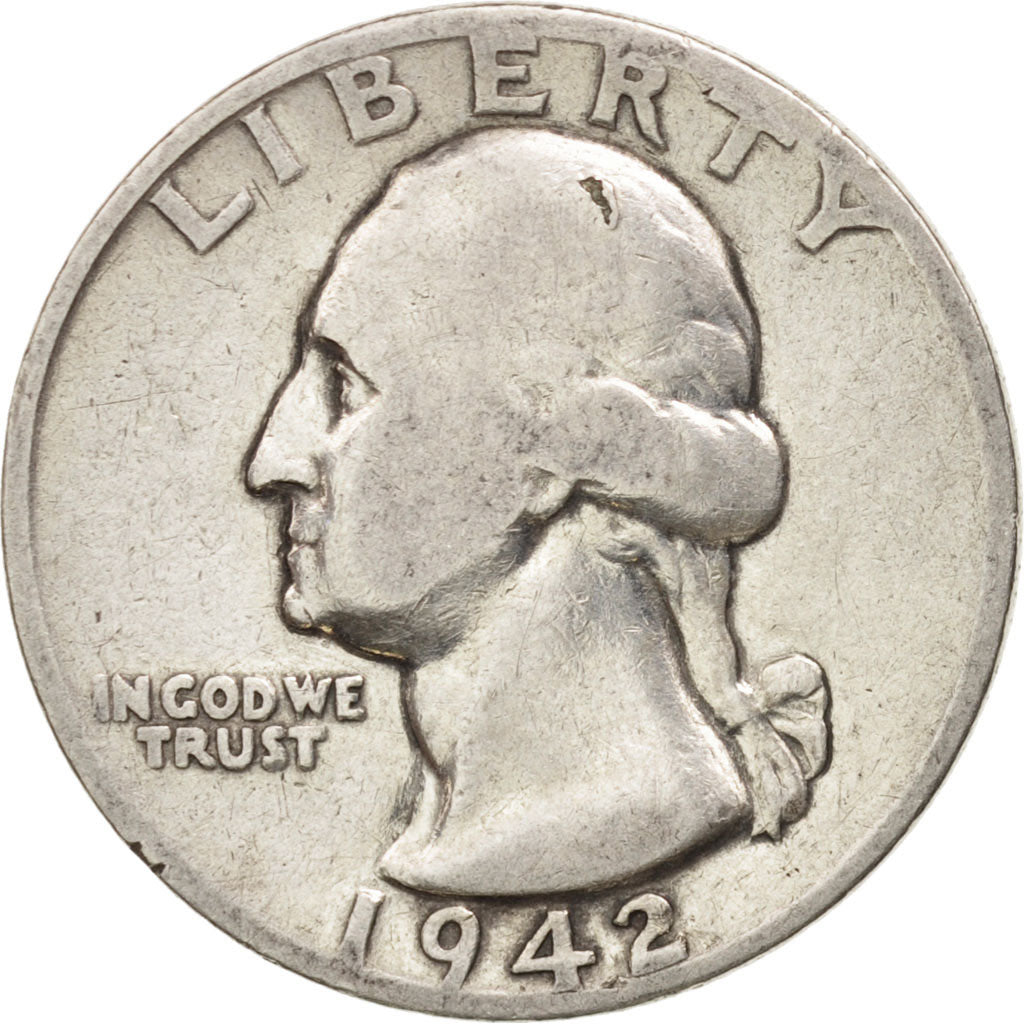 Münze, Vereinigte Staaten, Washington Quarter, Quarter, 1942, U.S. Mint, San