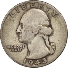 United States, Washington Quarter, Quarter, 1943, U.S. Mint, Philadelphia