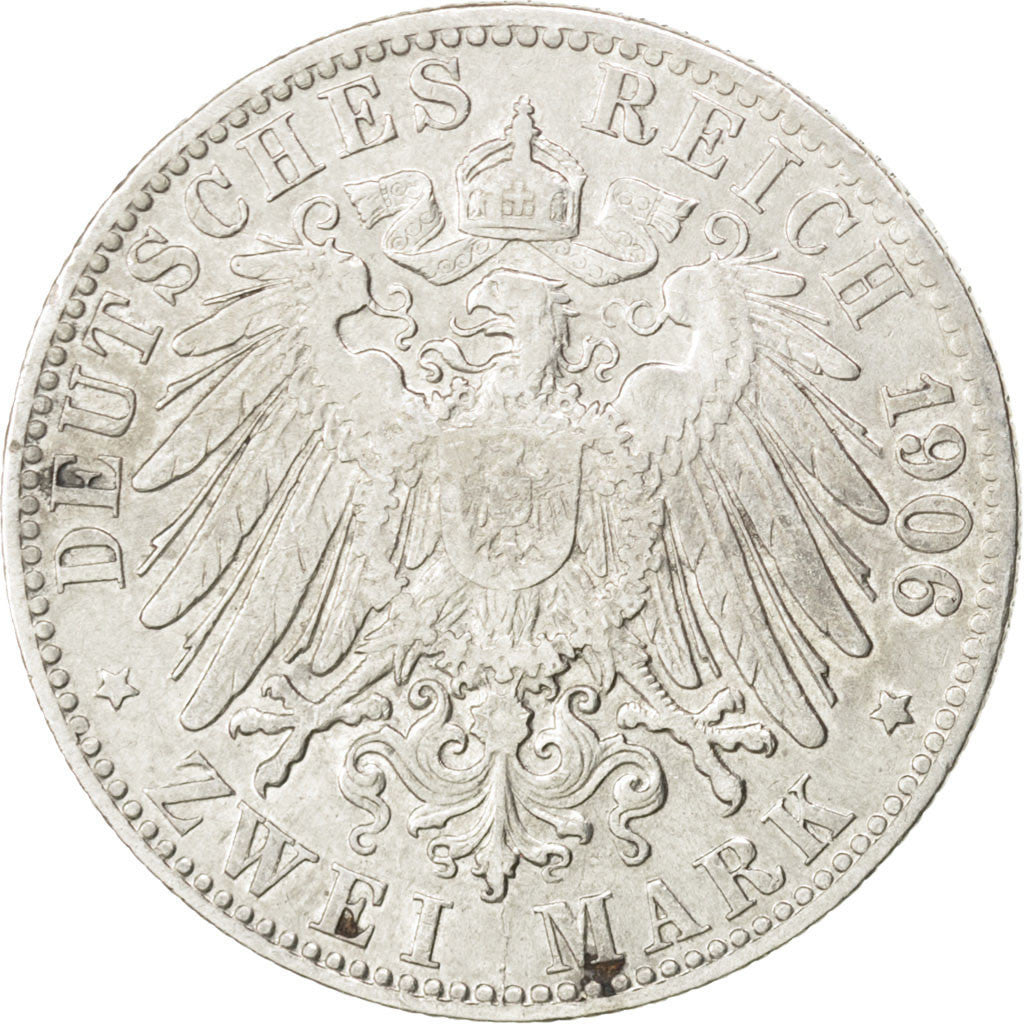 Münze, Deutsch Staaten, HAMBURG, 2 Mark, 1906, Hamburg, SS+, Silber, KM:612