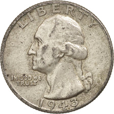 United States, Washington Quarter, Quarter, 1943, U.S. Mint, Philadelphia
