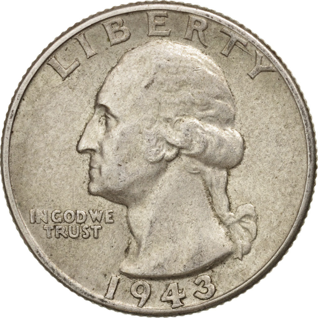 United States, Washington Quarter, Quarter, 1943, U.S. Mint, Philadelphia
