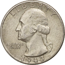 United States, Washington Quarter, Quarter, 1943, U.S. Mint, Philadelphia