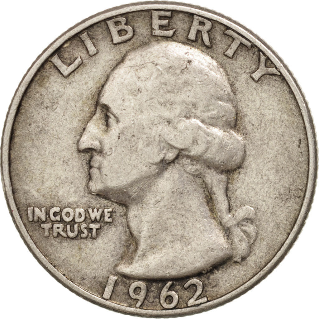 Coin, United States, Washington Quarter, Quarter, 1962, U.S. Mint, Denver