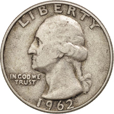 Coin, United States, Washington Quarter, Quarter, 1962, U.S. Mint, Denver