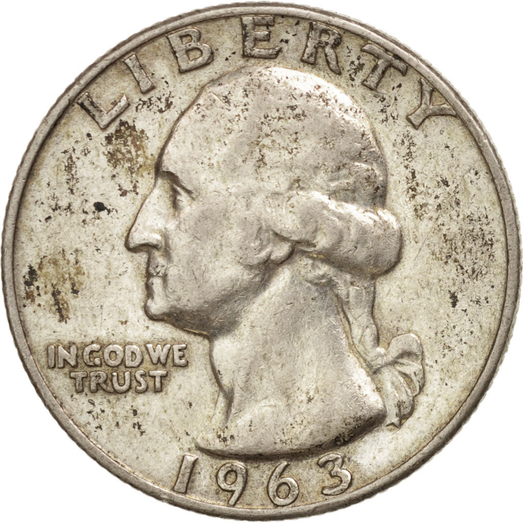 Coin, United States, Washington Quarter, Quarter, 1963, U.S. Mint, Denver