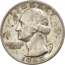Coin, United States, Washington Quarter, Quarter, 1963, U.S. Mint, Denver