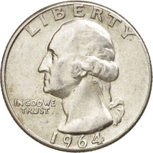 United States, Washington Quarter, Quarter, 1964, U.S. Mint, Philadelphia