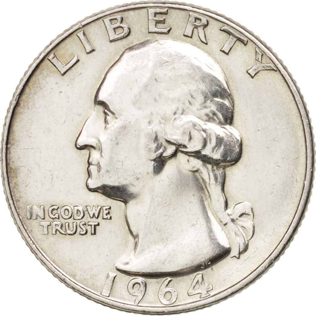Coin, United States, Washington Quarter, Quarter, 1964, U.S. Mint, Philadelphia