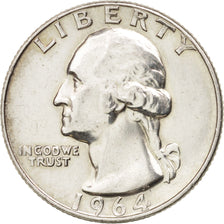 Coin, United States, Washington Quarter, Quarter, 1964, U.S. Mint, Philadelphia