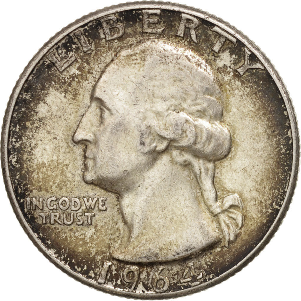 Coin, United States, Washington Quarter, Quarter, 1964, U.S. Mint, Philadelphia