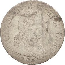 ITALIAN STATES, SARDINIA, Vittorio Amedeo III, 20 Soldi, Lira, 1796, Torino