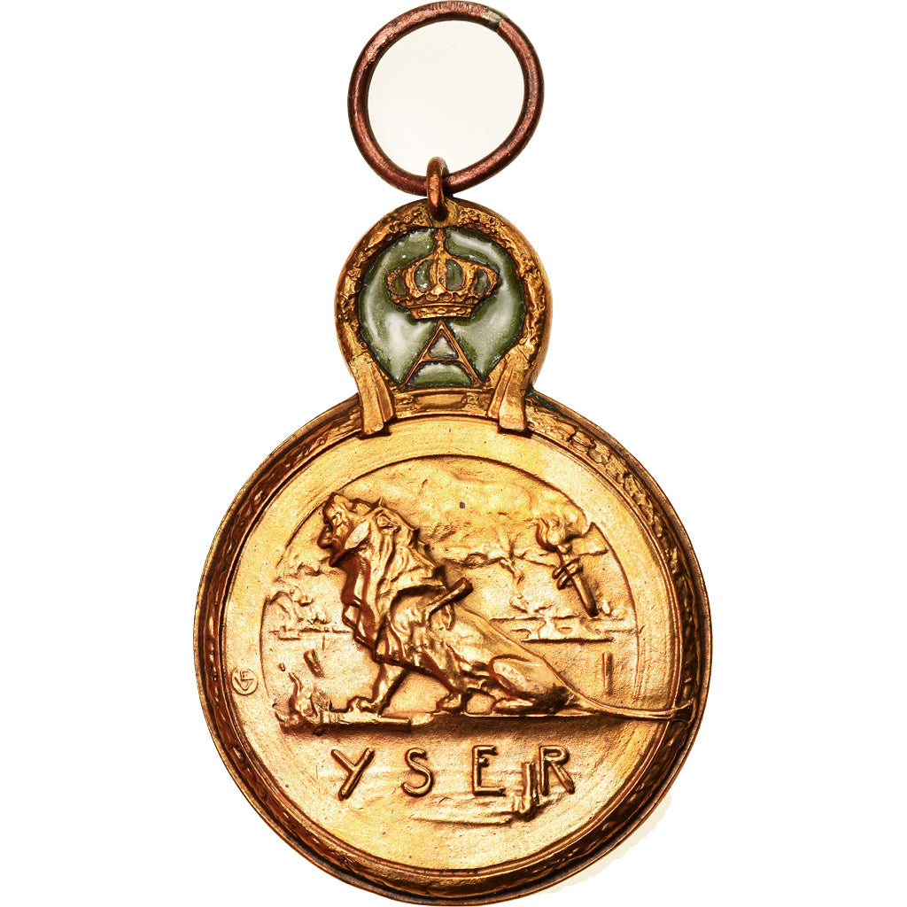 Belgique, Bataille de l'Yser, Politics, Society, War, Médaille, 1914, Excellent
