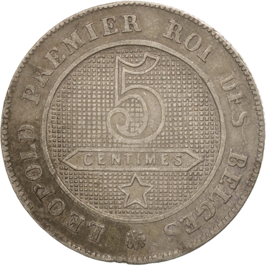 Moneda, Bélgica, Leopold I, 5 Centimes, 1862, BC+, Cobre - níquel, KM:21