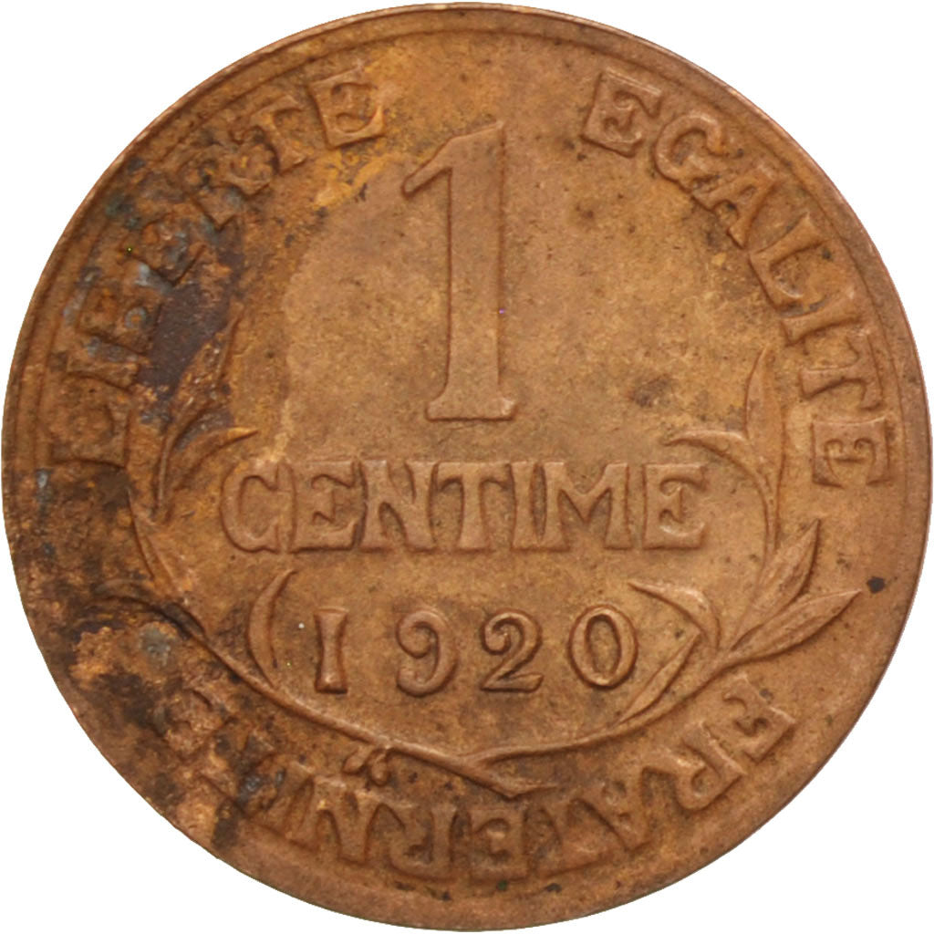 Moneta, Francja, Dupuis, Centime, 1920, Paris, VF(30-35), Bronze, KM:840