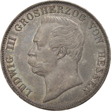 Coin, German States, HESSE-DARMSTADT, Ludwig III, Thaler, 1861, Darmstadt