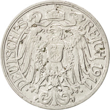 GERMANIA - IMPERO, Wilhelm II, 25 Pfennig, 1911, Karlsruhe, BB, Nichel, KM:18